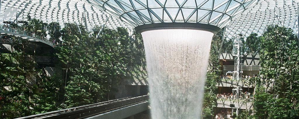 Rain Vortex at Singapore Changi Airport